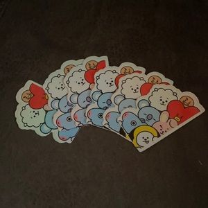 Holographic BT21 members stickers